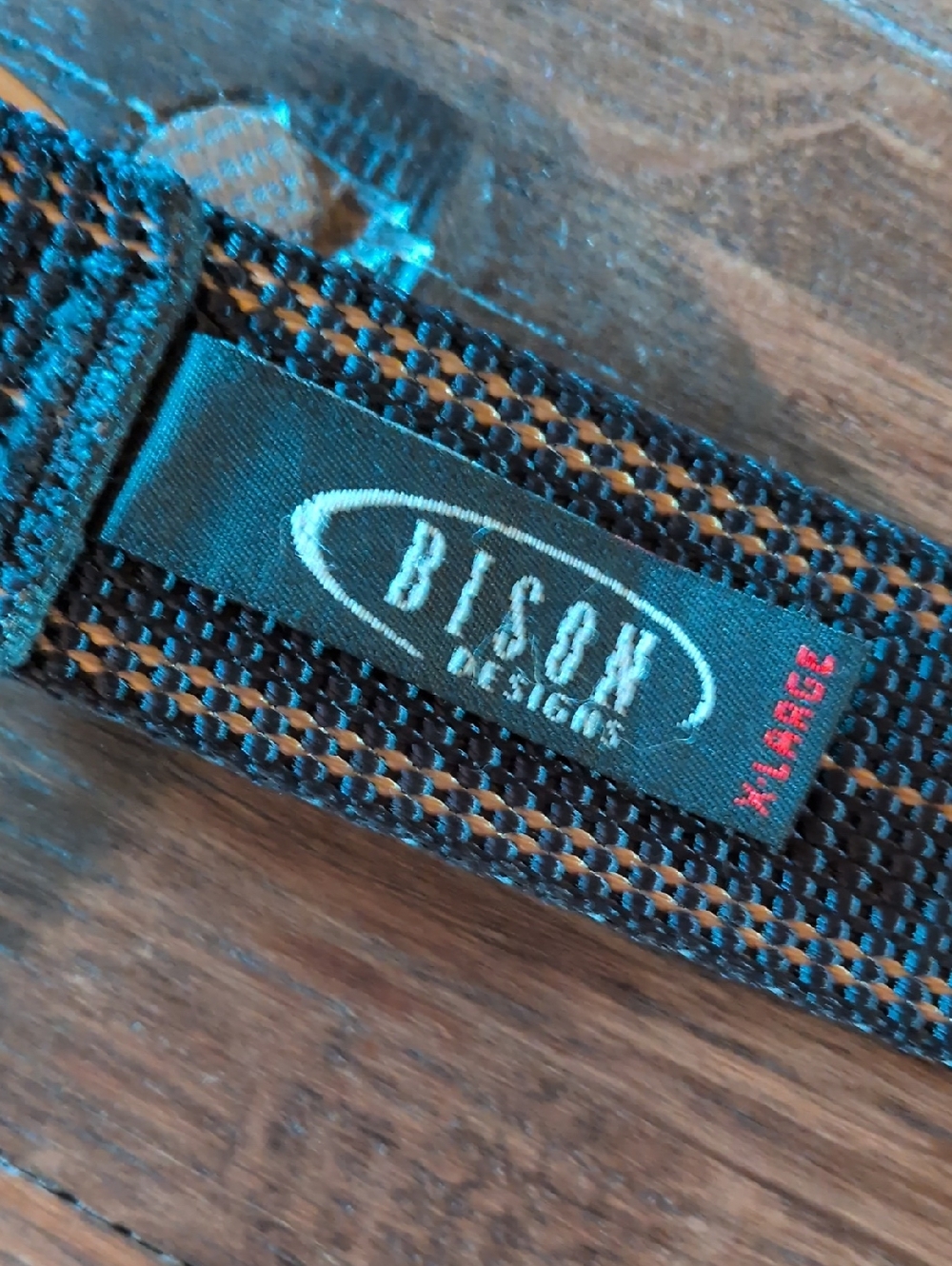 USA made Like New! Bison Designs Webbing Belt w/ Bottle Opener Buckle. XL - Picture 6 of 8